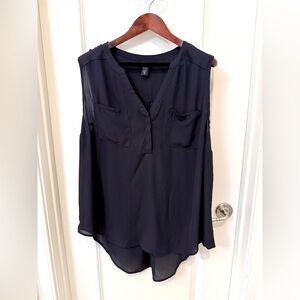 Torrid Black Sleeveless Blouse torrid size 2
